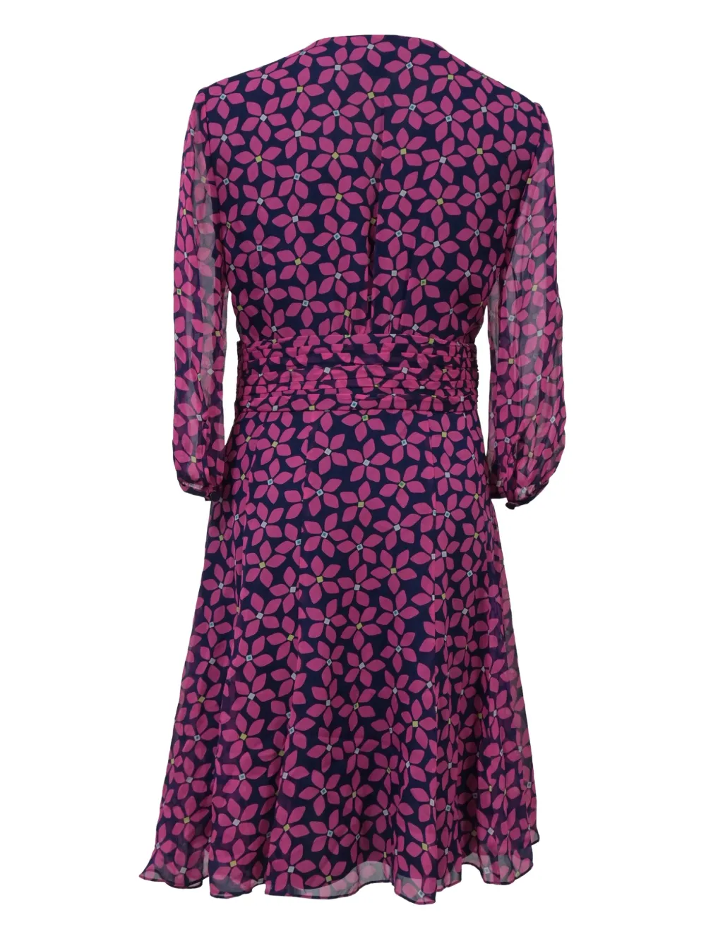 DVF Diane von Furstenberg 90 mm jurk met bloemenprint - Blauw