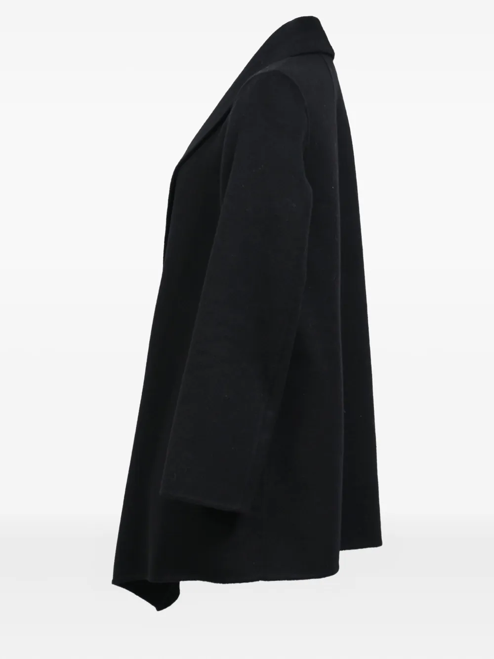 Theory Wollen jas met sjaal - Zwart