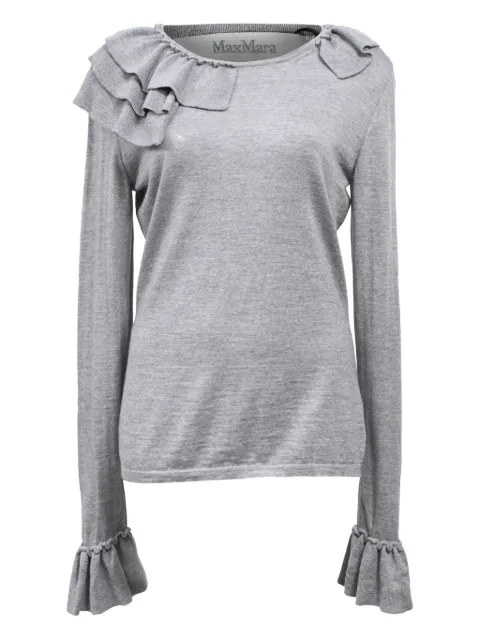 Max Mara ruffled long-sleeve top