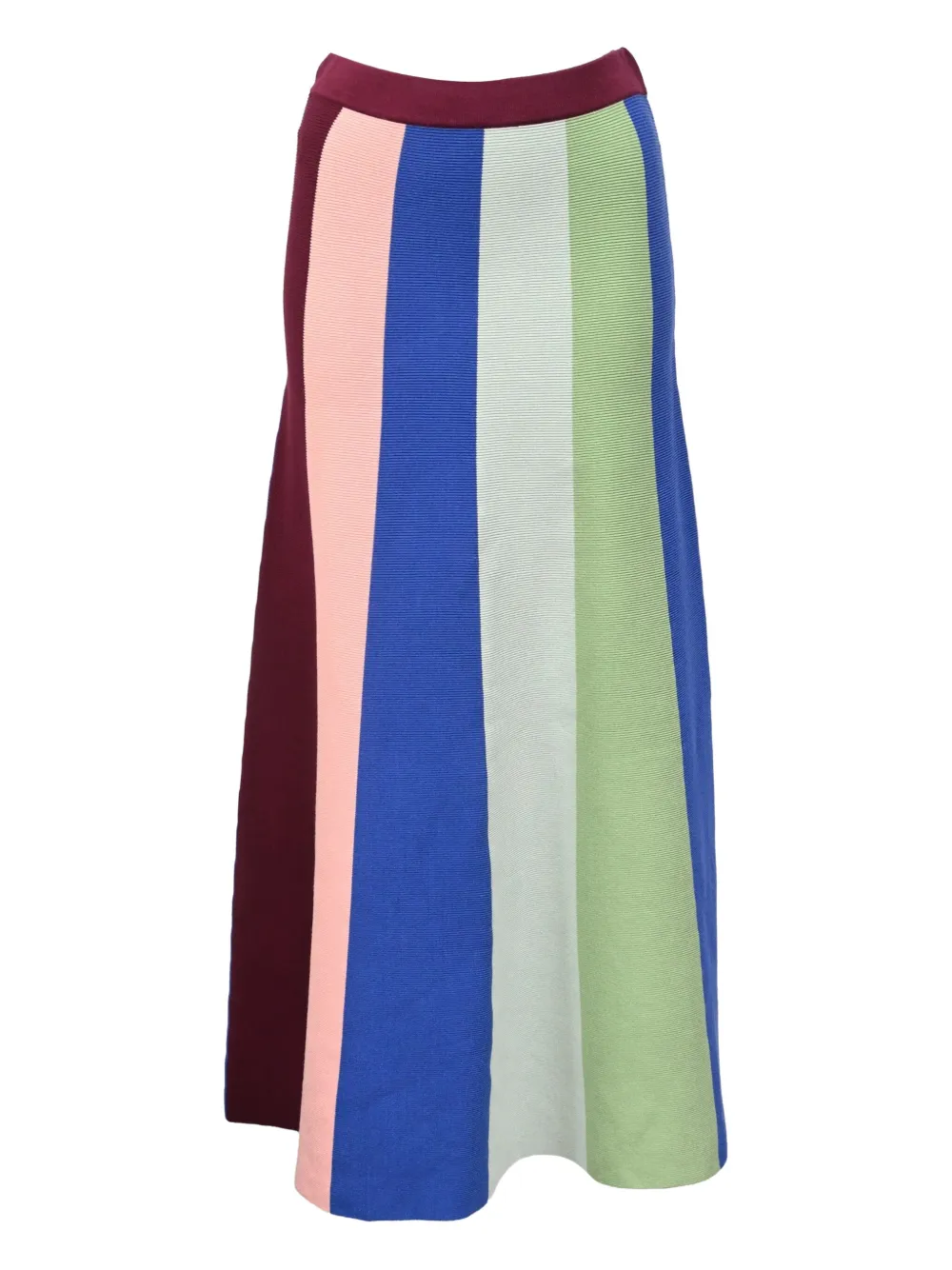 Victoria Beckham striped knitted skirt - ブルー Victoria Beckham striped knitted skirt - ブルー