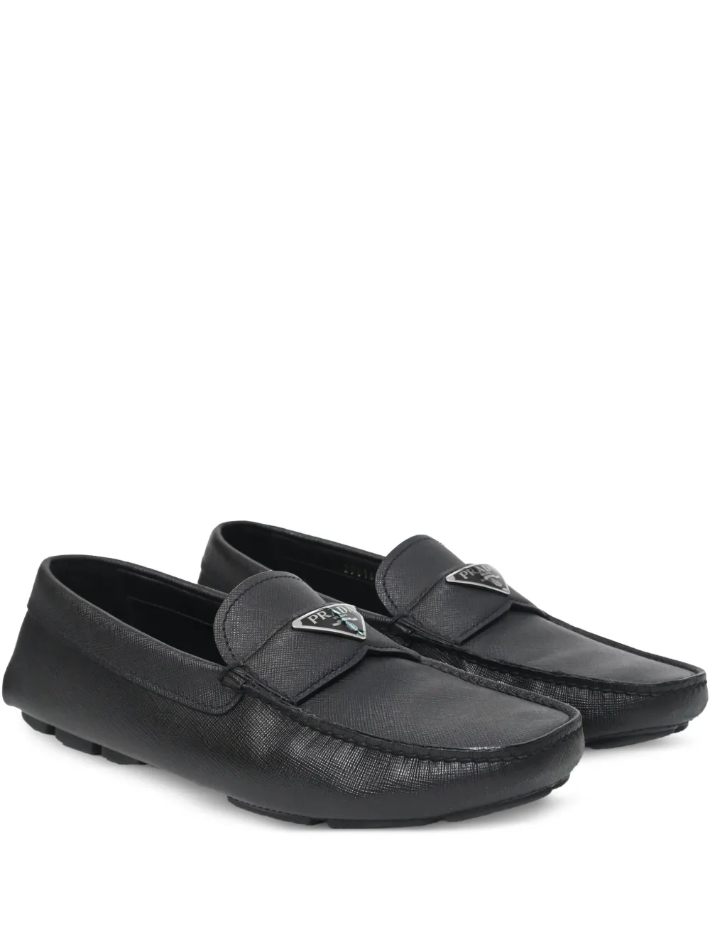 Prada Pre-Owned mocasines con logo triangular | negro | Image 1