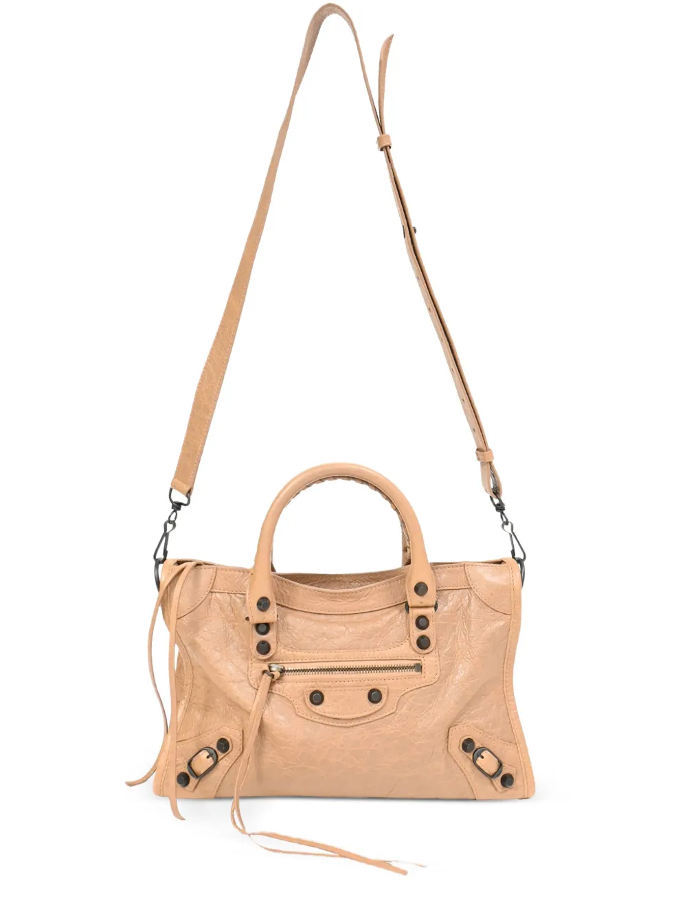 Balenciaga Pre-Owned small Le City studded braided tote bag - ニュートラル Balenciaga Pre-Owned small Le City studded braided tote bag - ニュートラル