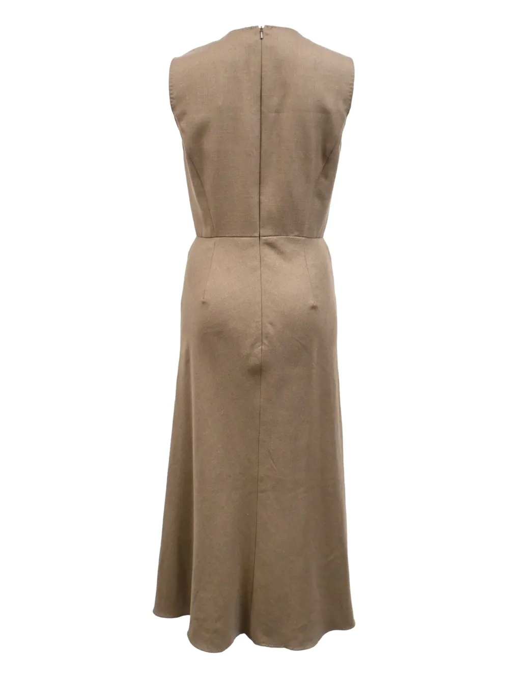 MAX MARA Pre-owned Ural Sleeveless Midi Dress In Neutral