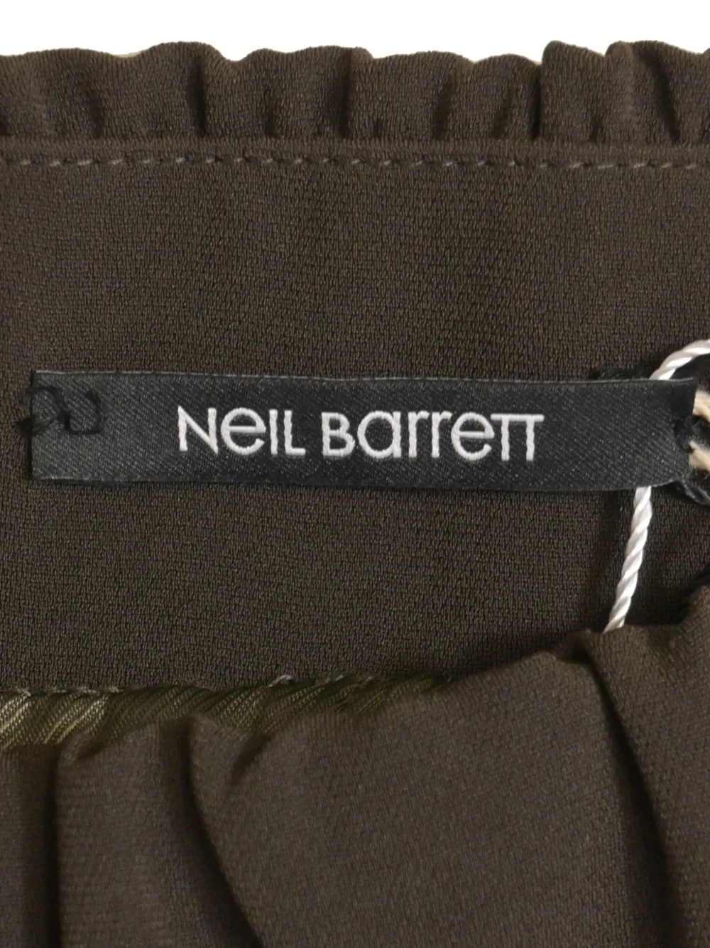 Pre-owned Neil Barrett Gartered-waist A-line Mini Skirt In Green