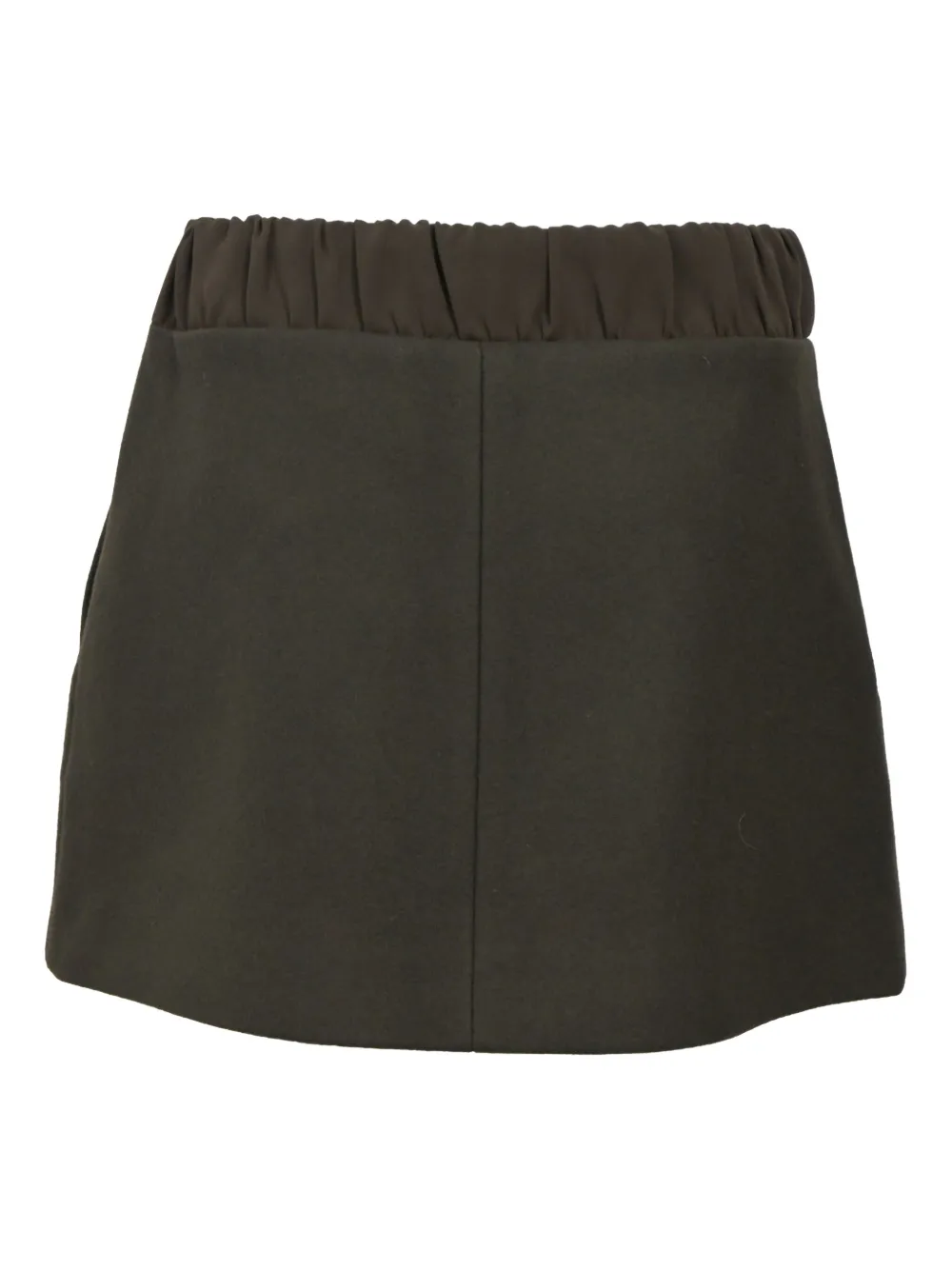 Pre-owned Neil Barrett Gartered-waist A-line Mini Skirt In Green