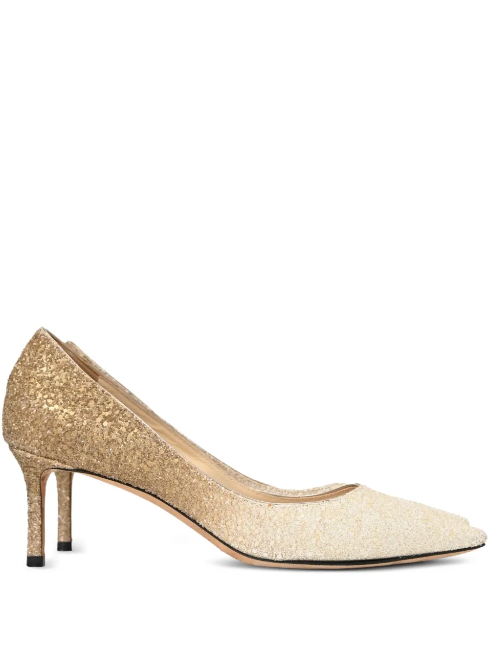 Jimmy Choo Pre-Owned pointed-toe glitter pumps | Neutrals | Image 1