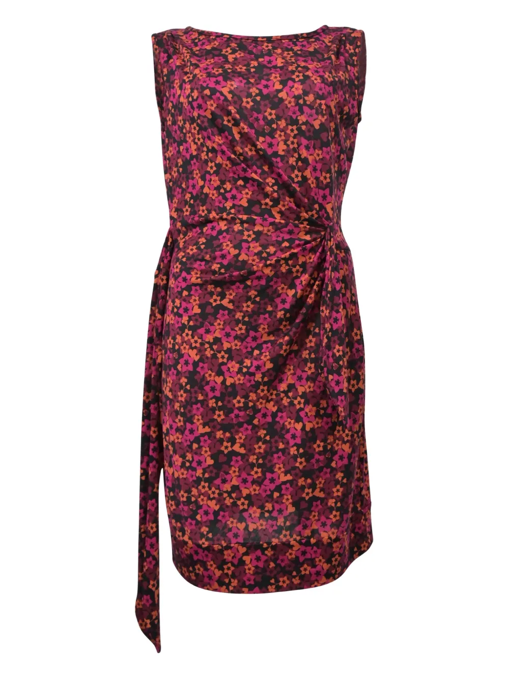 DVF Diane von Furstenberg draped sleeveless dress - ブラック