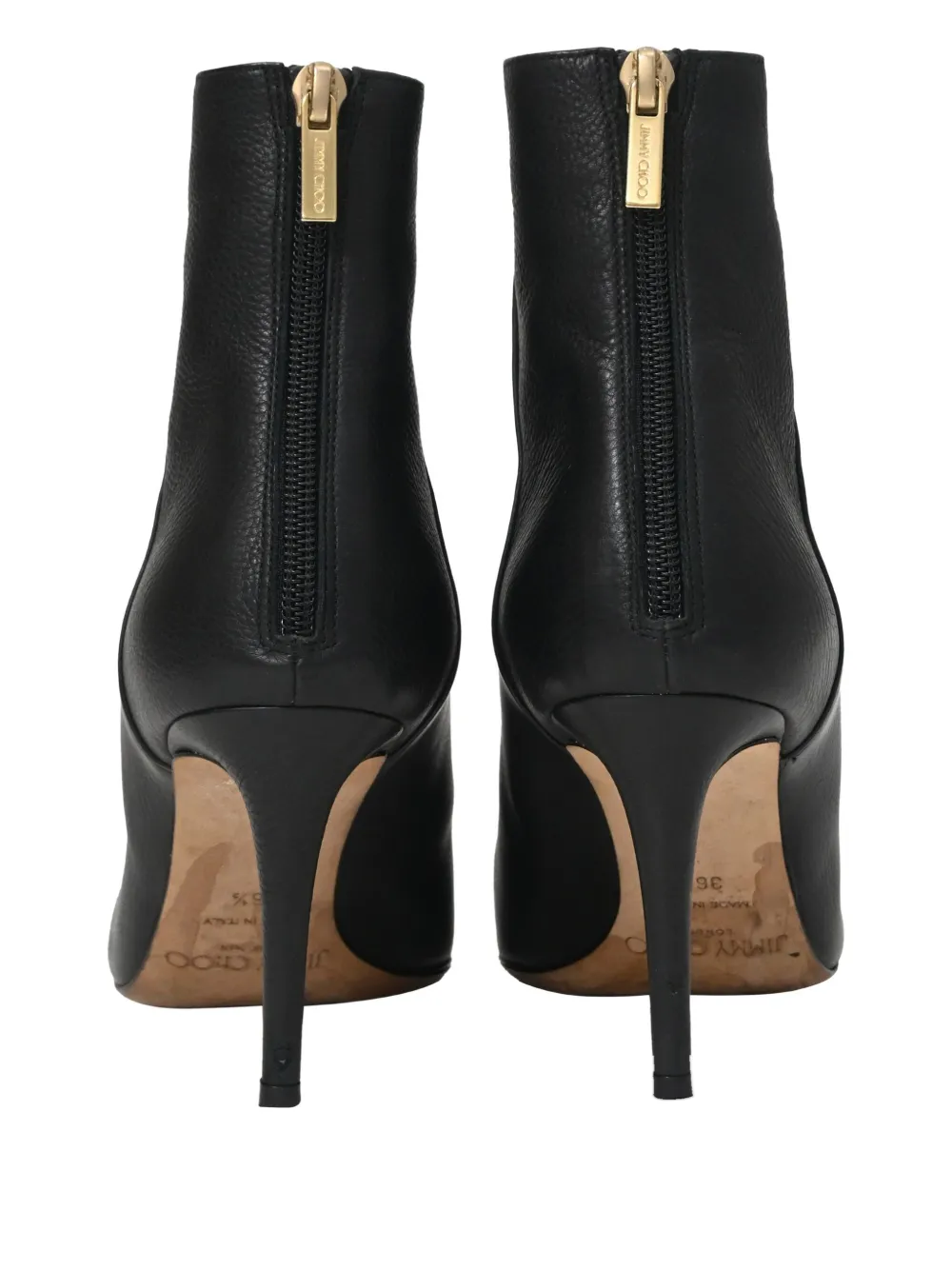 JIMMY CHOO Pre-owned 80mm Pointed-toe Ankle Boots In Black