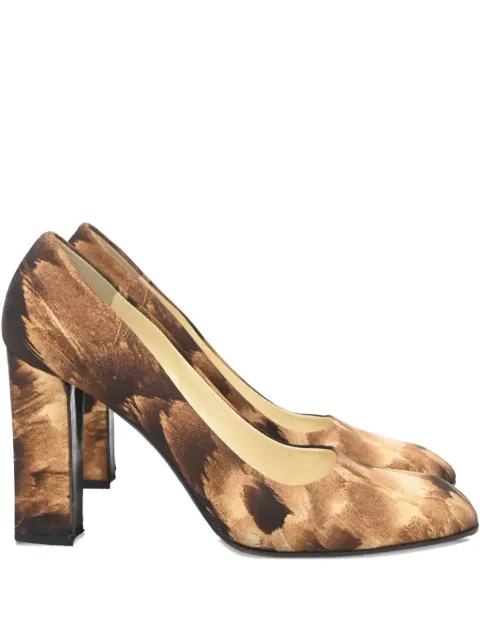 Prada Pre-Owned 100mm printed block-heel pumps