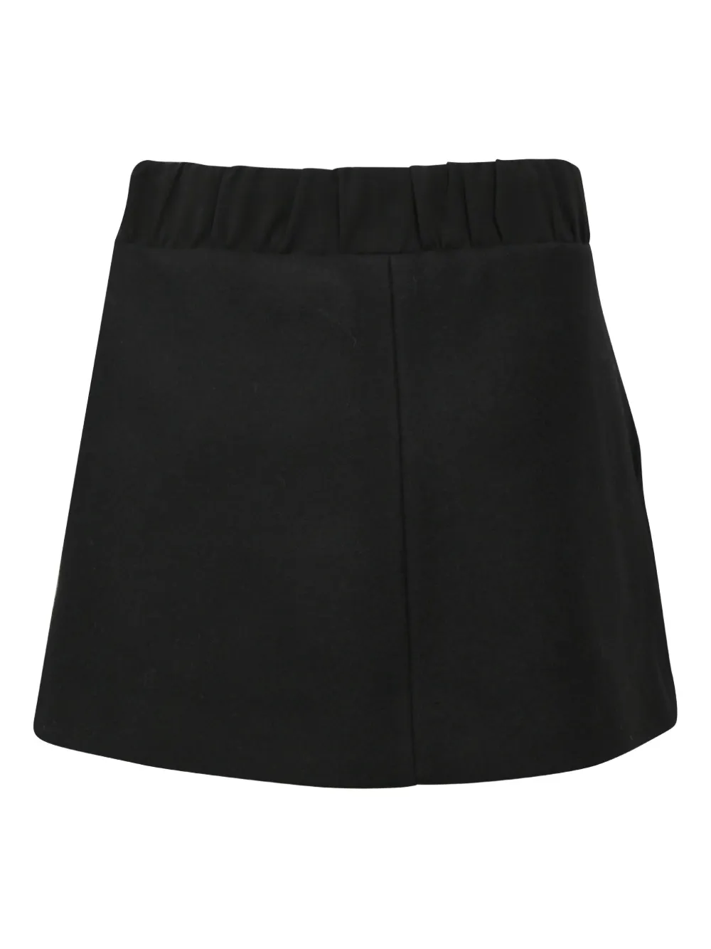 Pre-owned Neil Barrett Gartered Waist A-line Skirt In Black