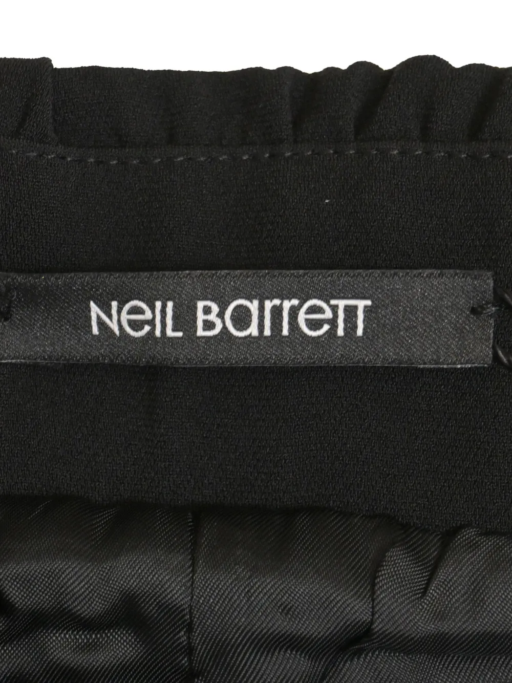 Pre-owned Neil Barrett Gartered Waist A-line Skirt In Black