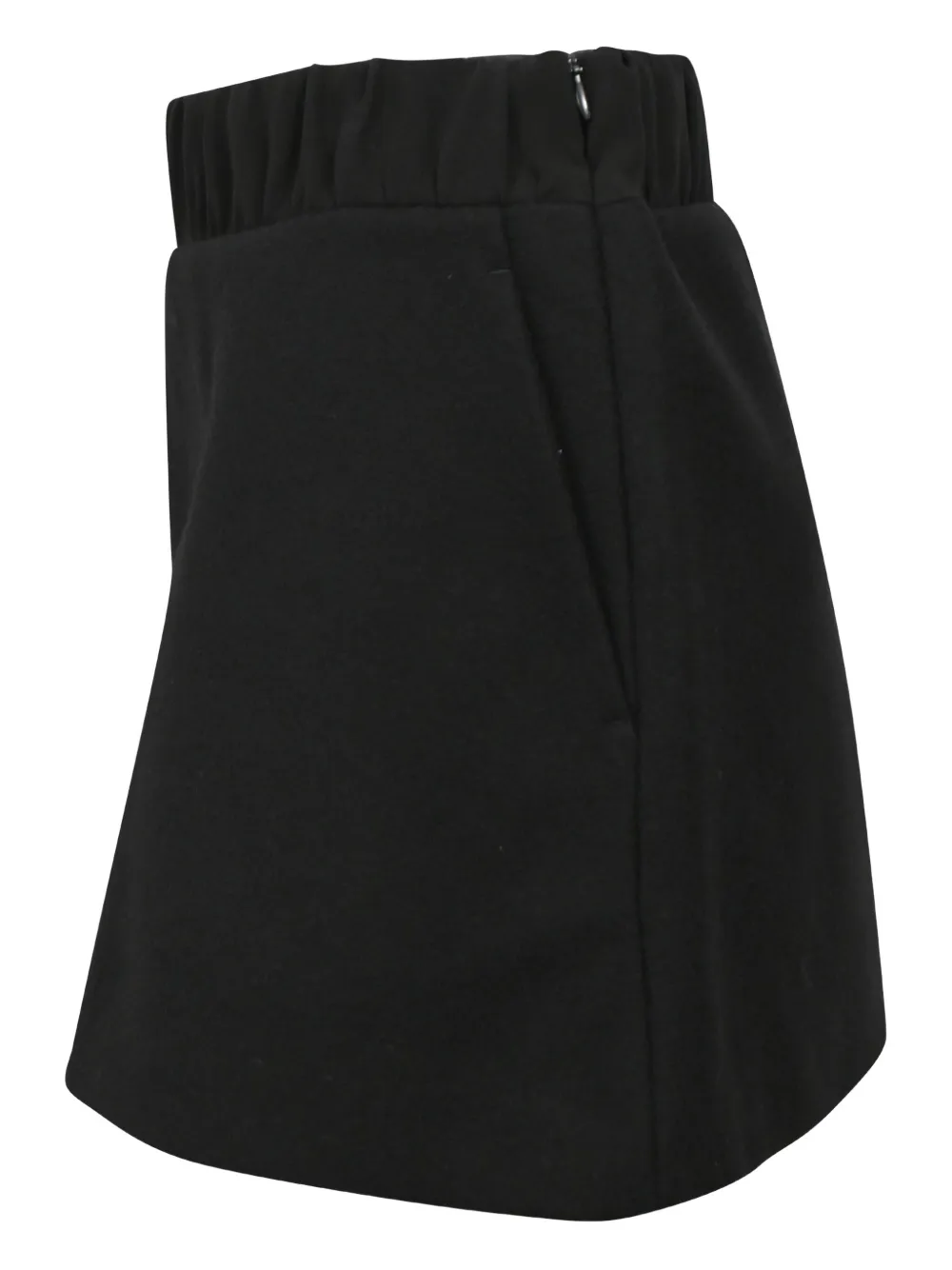 Pre-owned Neil Barrett Gartered Waist A-line Skirt In Black