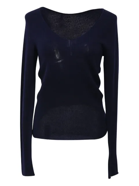 Gucci Pre-Owned knitted V-neck T-shirt