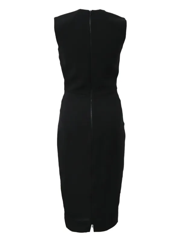 Victoria Beckham Sleeveless Mesh Midi Dress | Black | FARFETCH Victoria Beckham Sleeveless Mesh Midi Dress | Black | FARFETCH