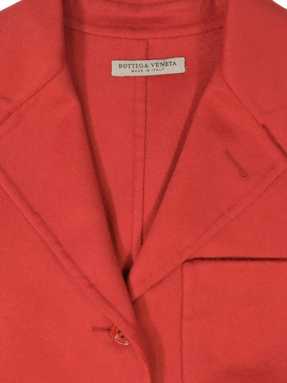 Pre-owned Bottega Veneta Buttoned Patch-pocket Blazer In Red