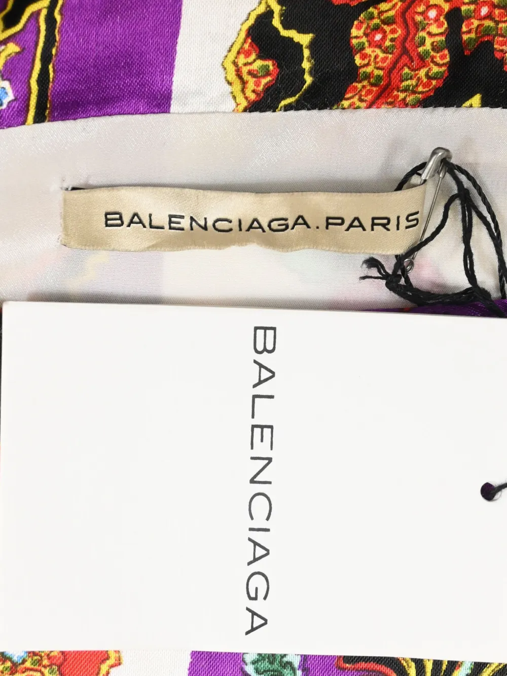 BALENCIAGA Pre-owned Printed Sleeveless Mini Dress In Purple