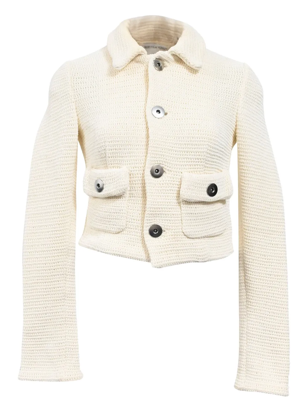 BOTTEGA VENETA Pre-owned Knitted Button-down Jacket In Neutral