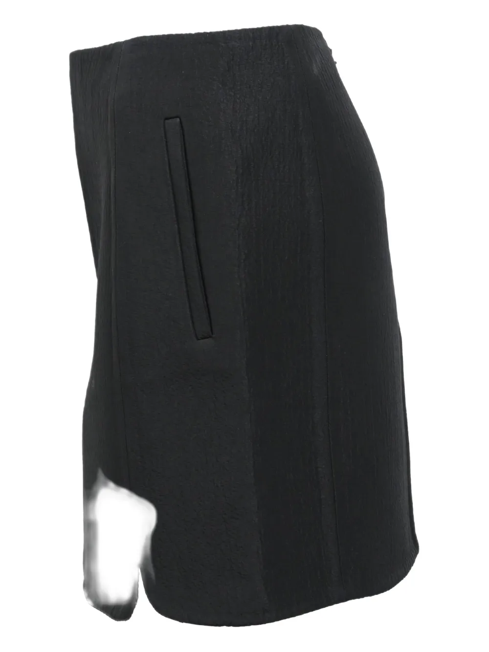 BALENCIAGA Pre-owned Crinkled-texture Mini Skirt In Black