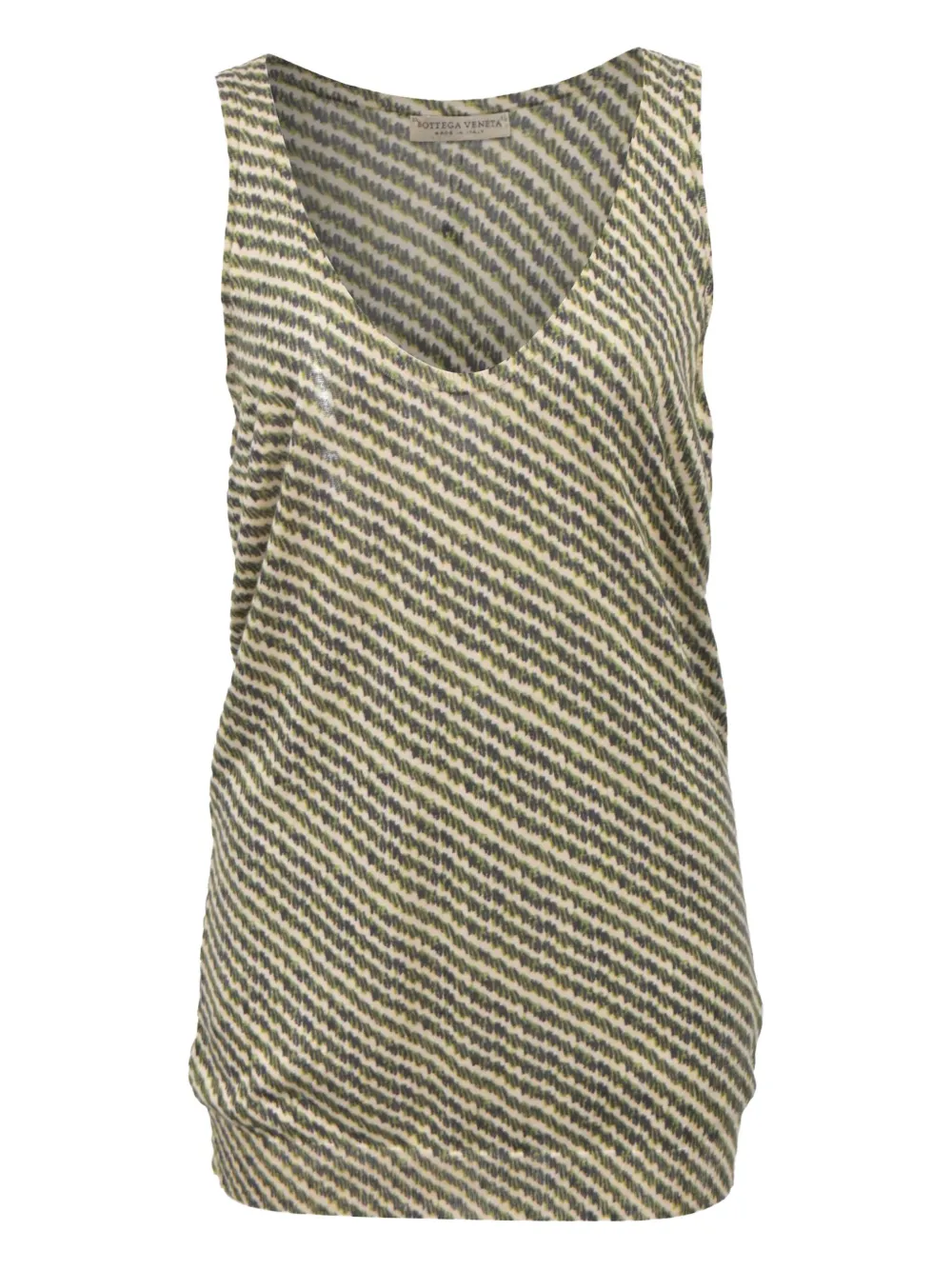 Pre-owned Bottega Veneta Stripe-printed Tank Top In Neutral