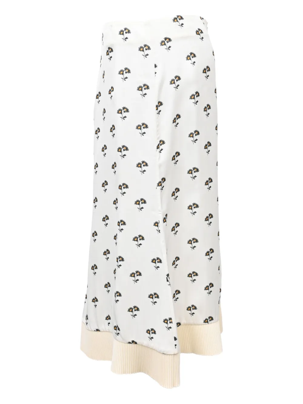 VICTORIA BECKHAM Pre-owned Floral-printed Midi Skirt In White