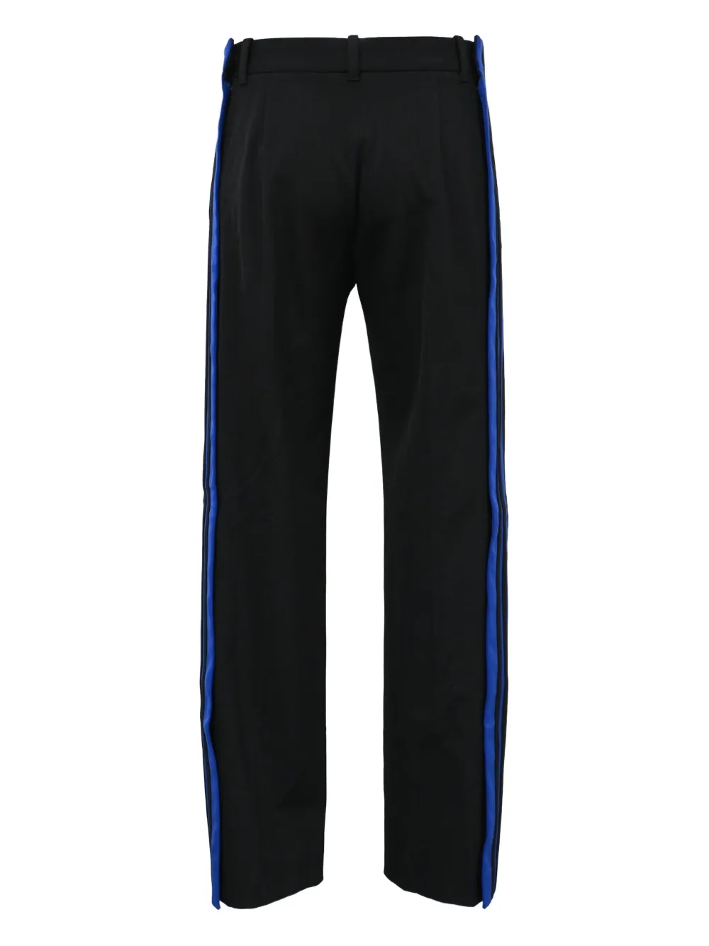 Pre-owned Balenciaga Striped Twill Trousers In Black