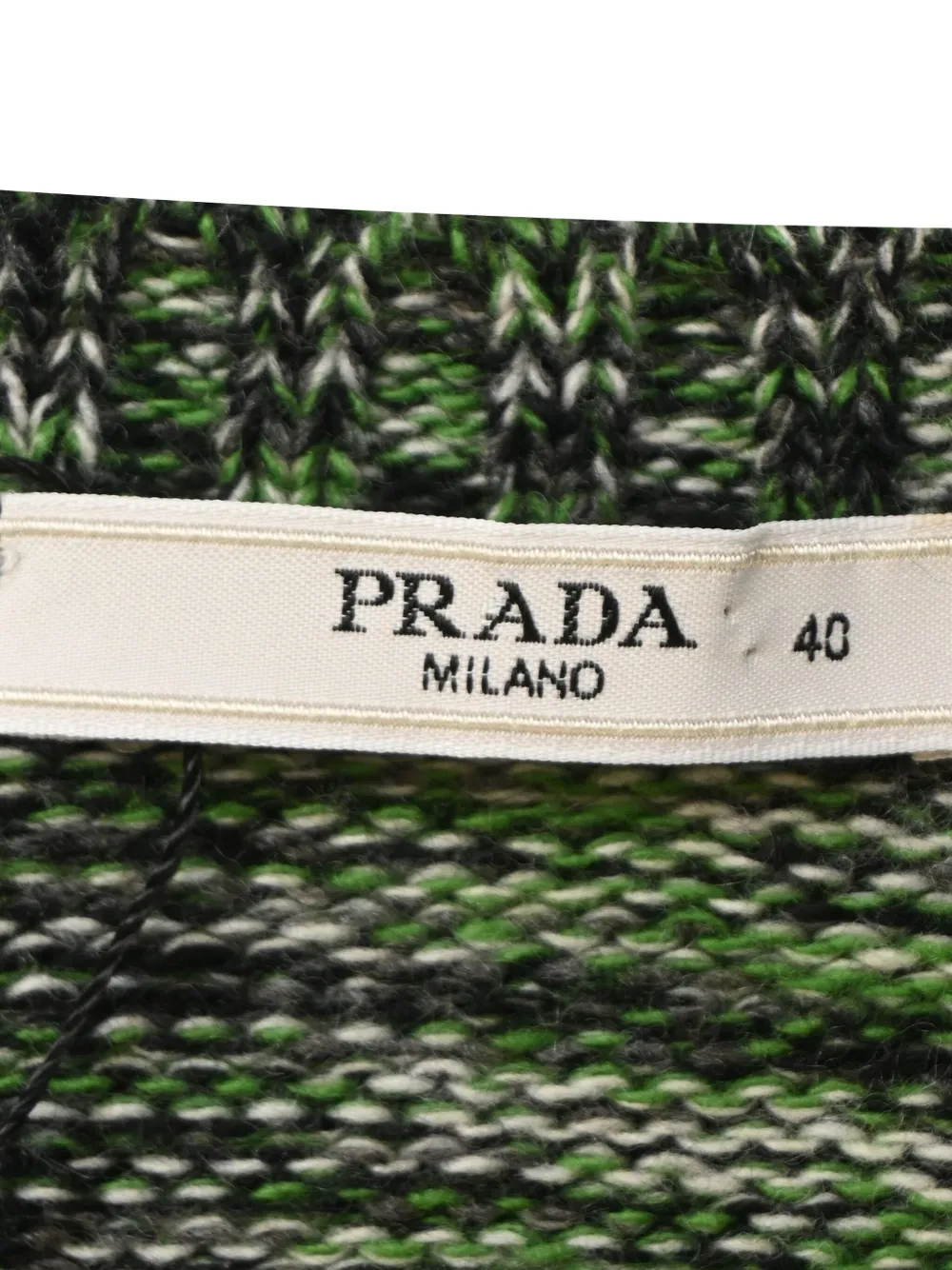 PRADA Pre-owned Knitted Buttoned Cardigan In Green