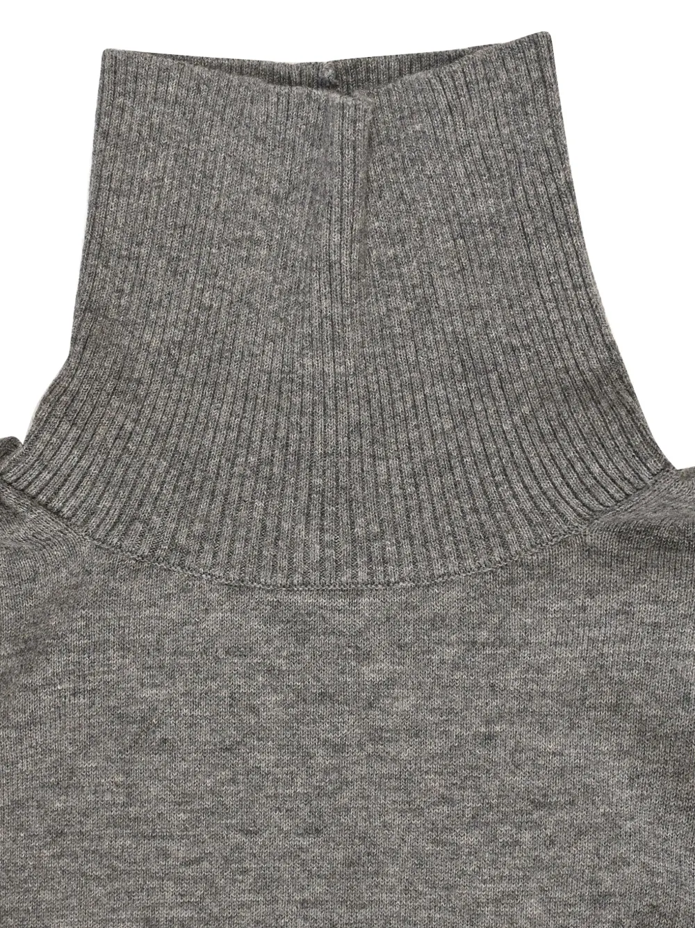 Pre-owned Sacai Knitted Turtleneck Dress In Gray