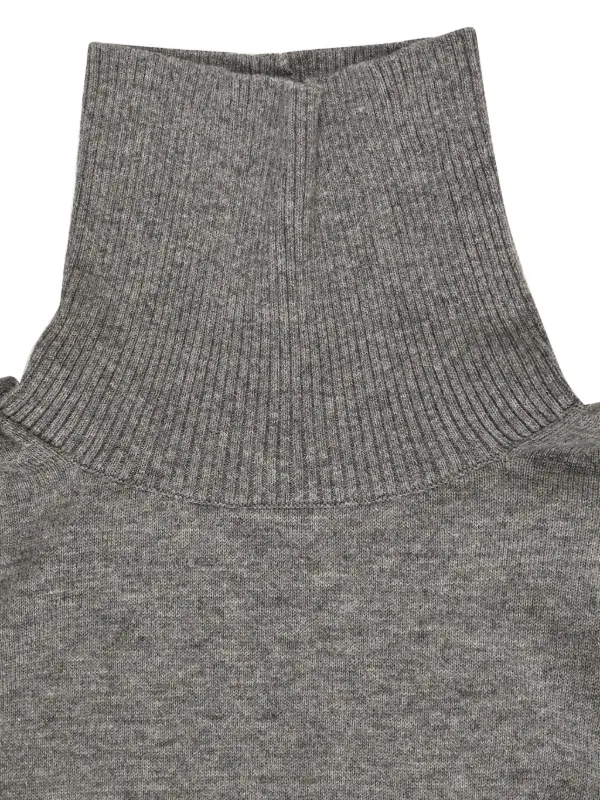 Sacai Knitted Turtleneck Dress | Grey | FARFETCH SA