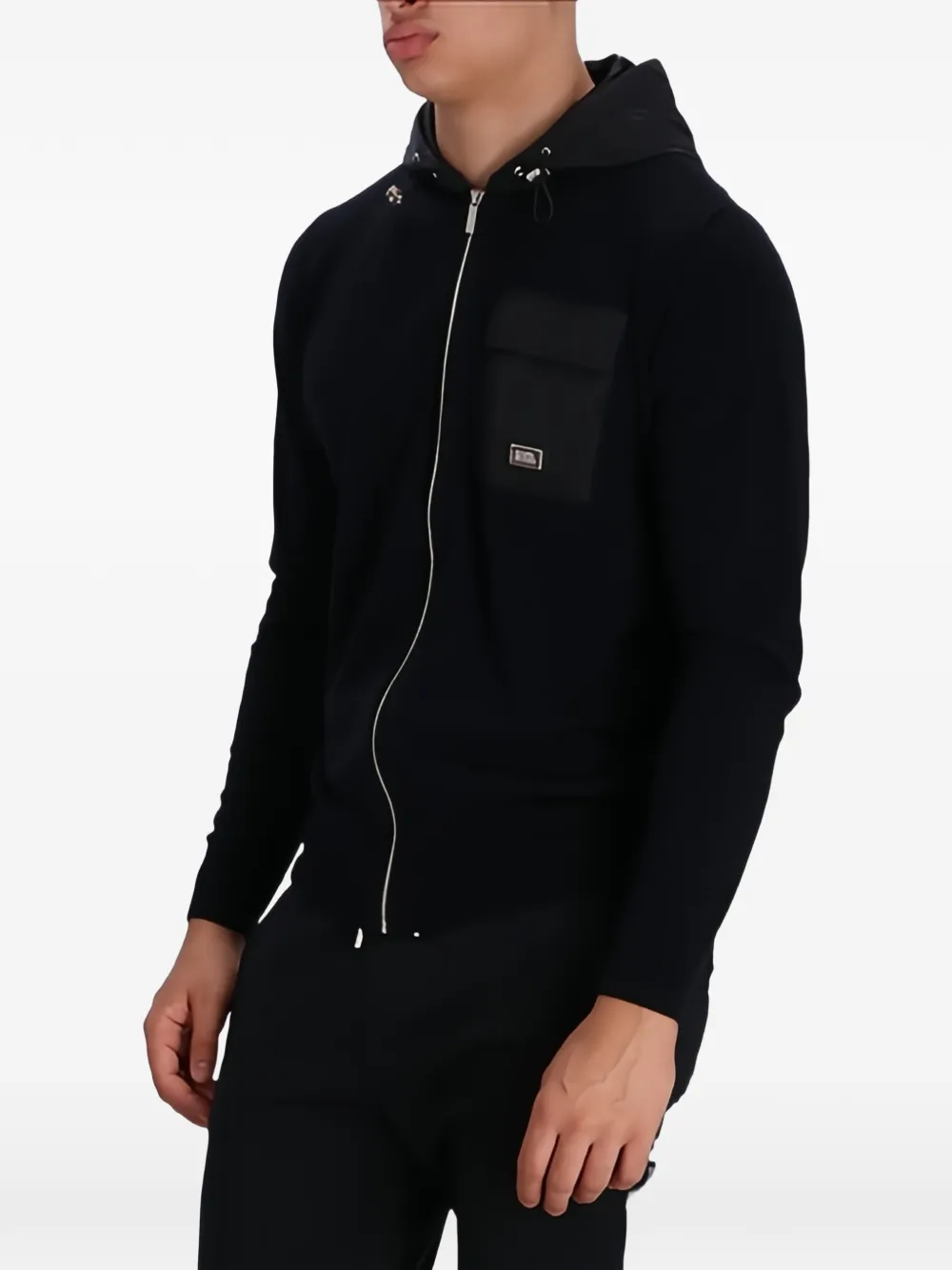 Karl Lagerfeld Jack met capuchon en rits Zwart