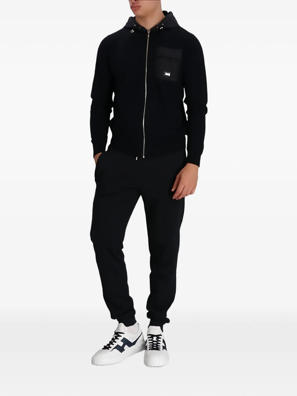 Karl Lagerfeld Jack met capuchon en rits Zwart