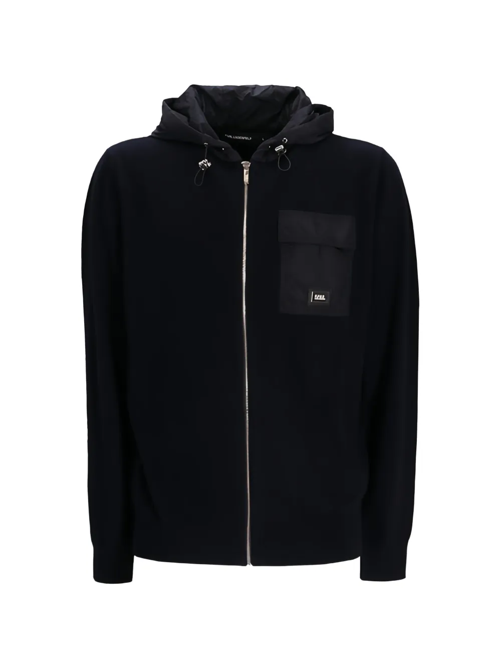 Karl Lagerfeld zip-up hooded jacket - Schwarz