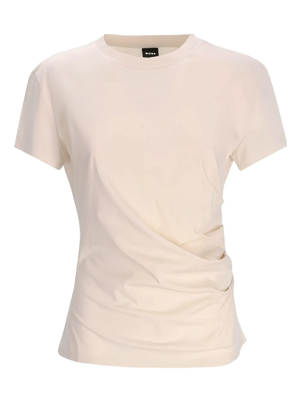 BOSS ruched-detail T-shirt - Nude