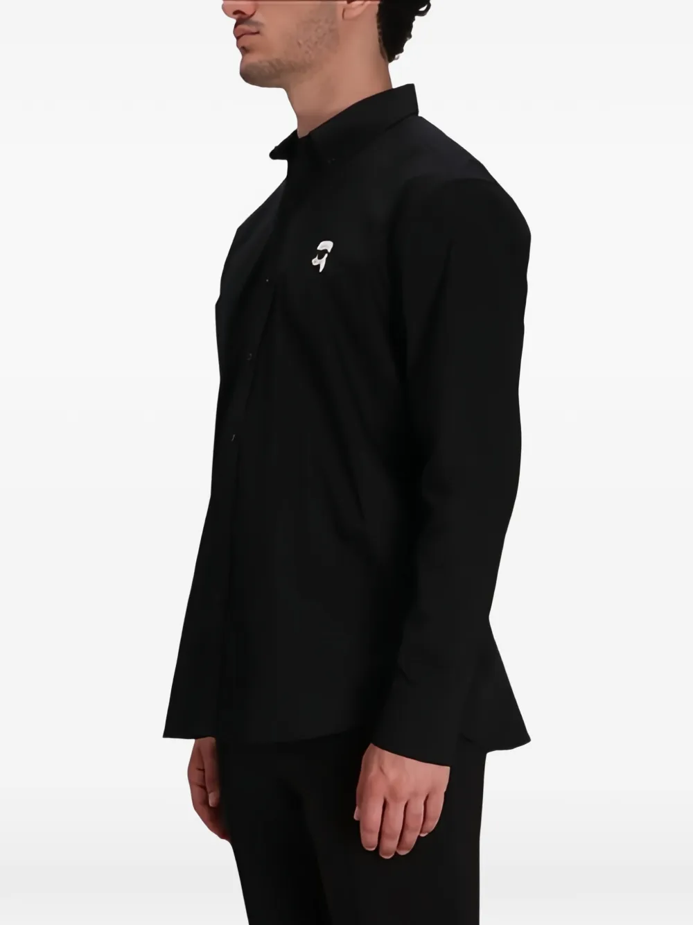 Karl Lagerfeld Overhemd met logo Zwart