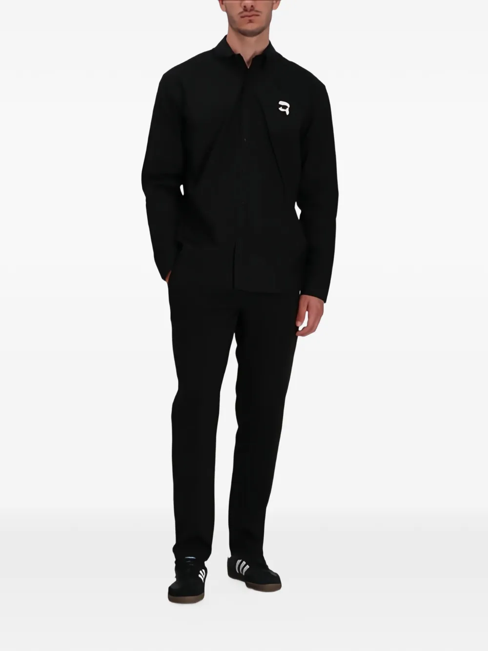 Karl Lagerfeld Overhemd met logo Zwart