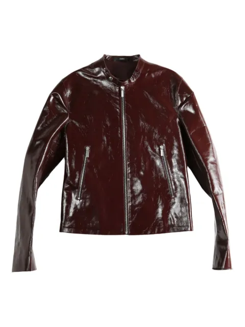 SAPIO N 6 zip calf leather jacket