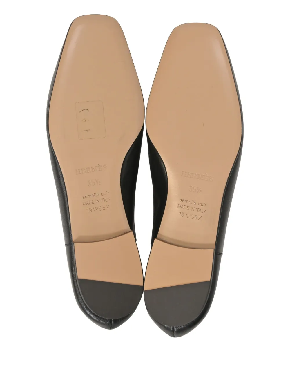 Pre-owned Hermes 240mm Openwork Hardware Time Loafers In Black