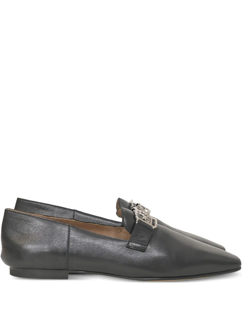 Hermès Pre-Owned 240mm openwork hardware time loafers | Black | Image 1