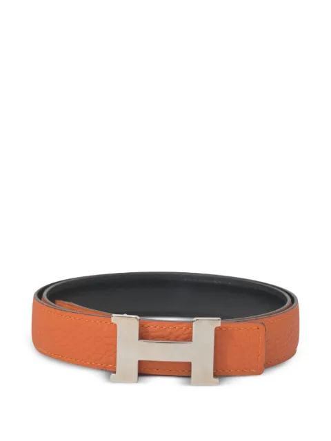 Hermès Pre-Owned 780mm Constance H brushed palladium belt
