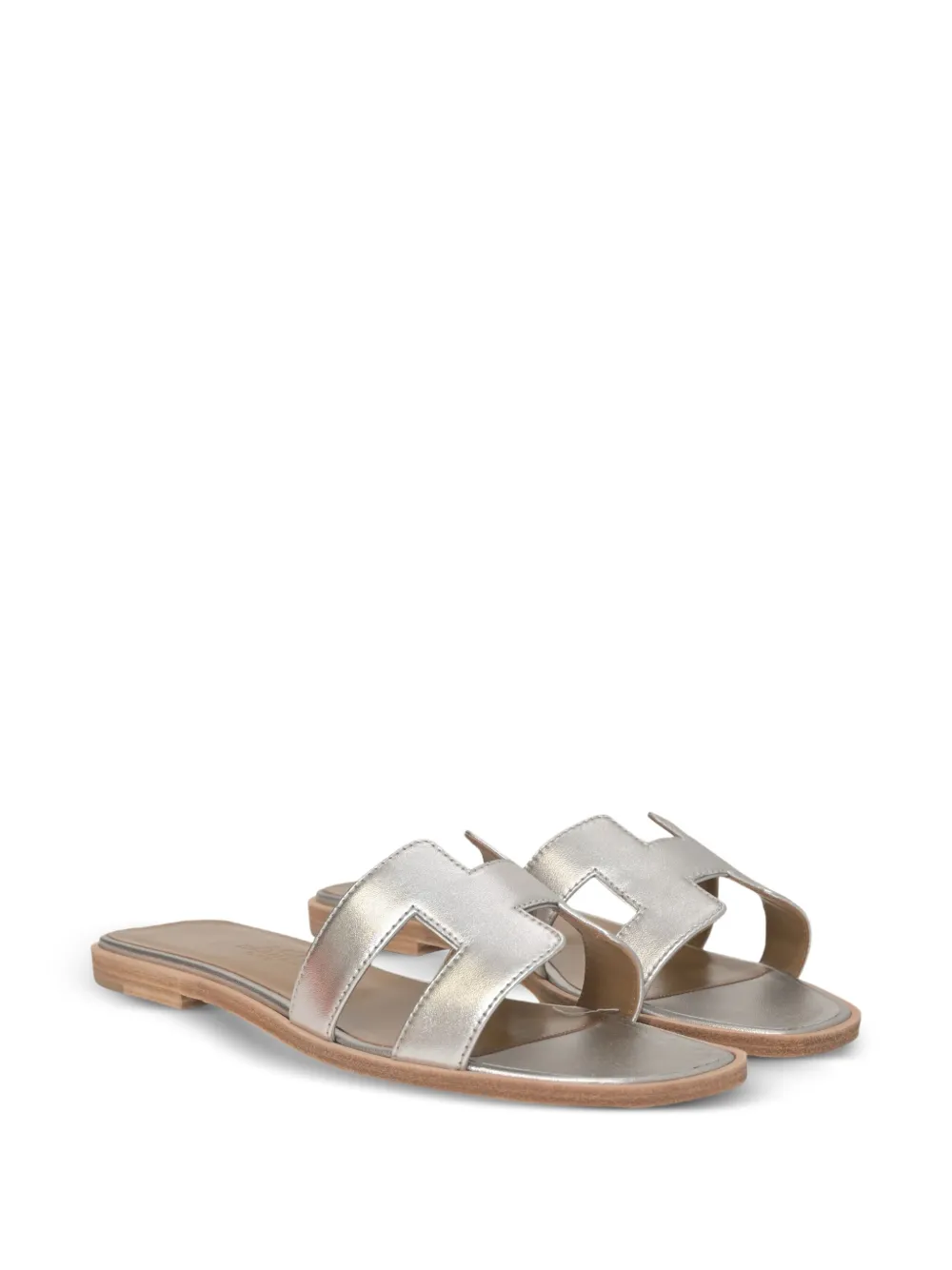 Hermès Pre-Owned Oran sandalen met uitgesneden details - Zilver