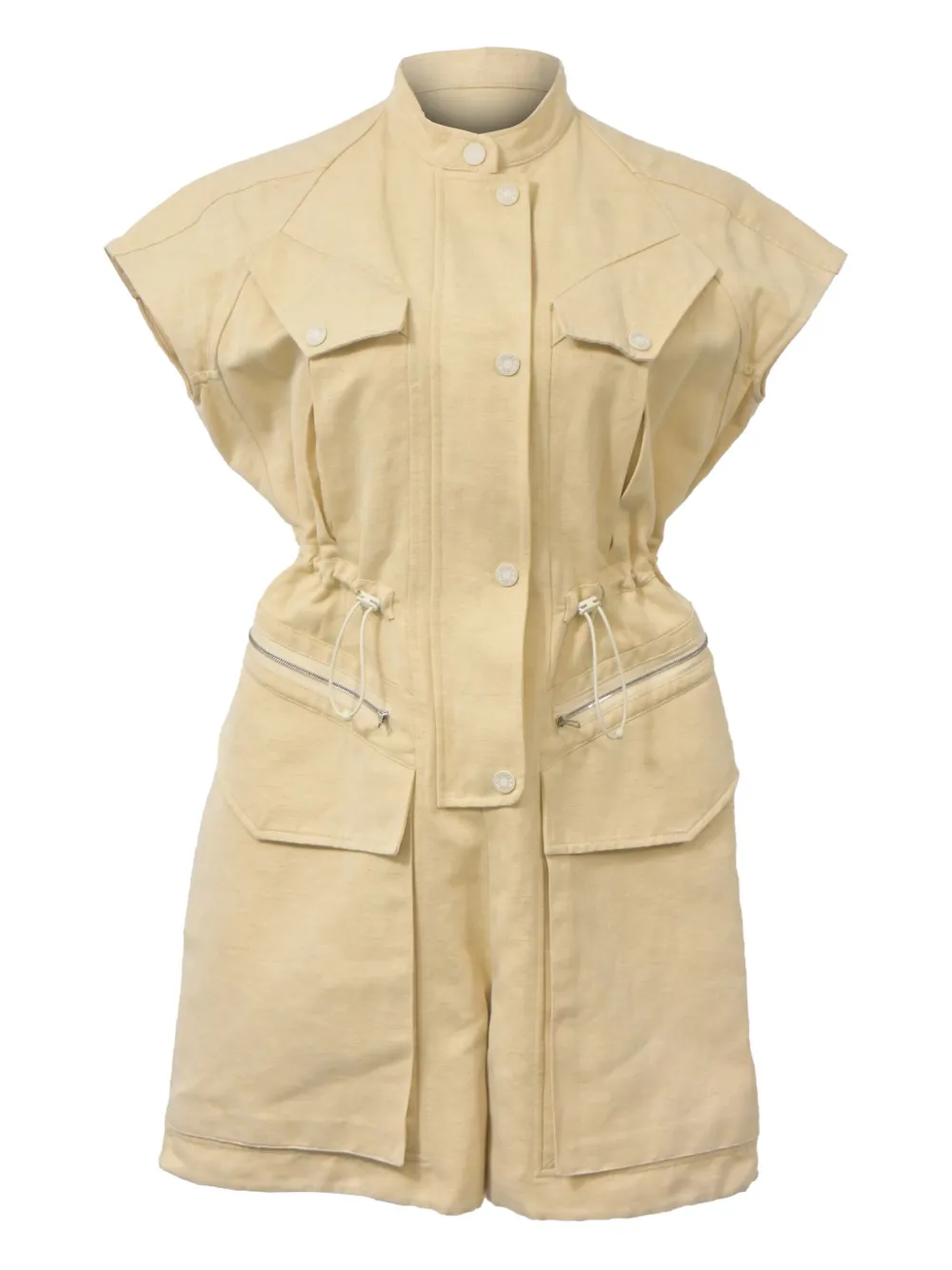 Hermès Pre-Owned 820mm drawstring buttoned jumpsuit | 뉴트럴 | Image 1