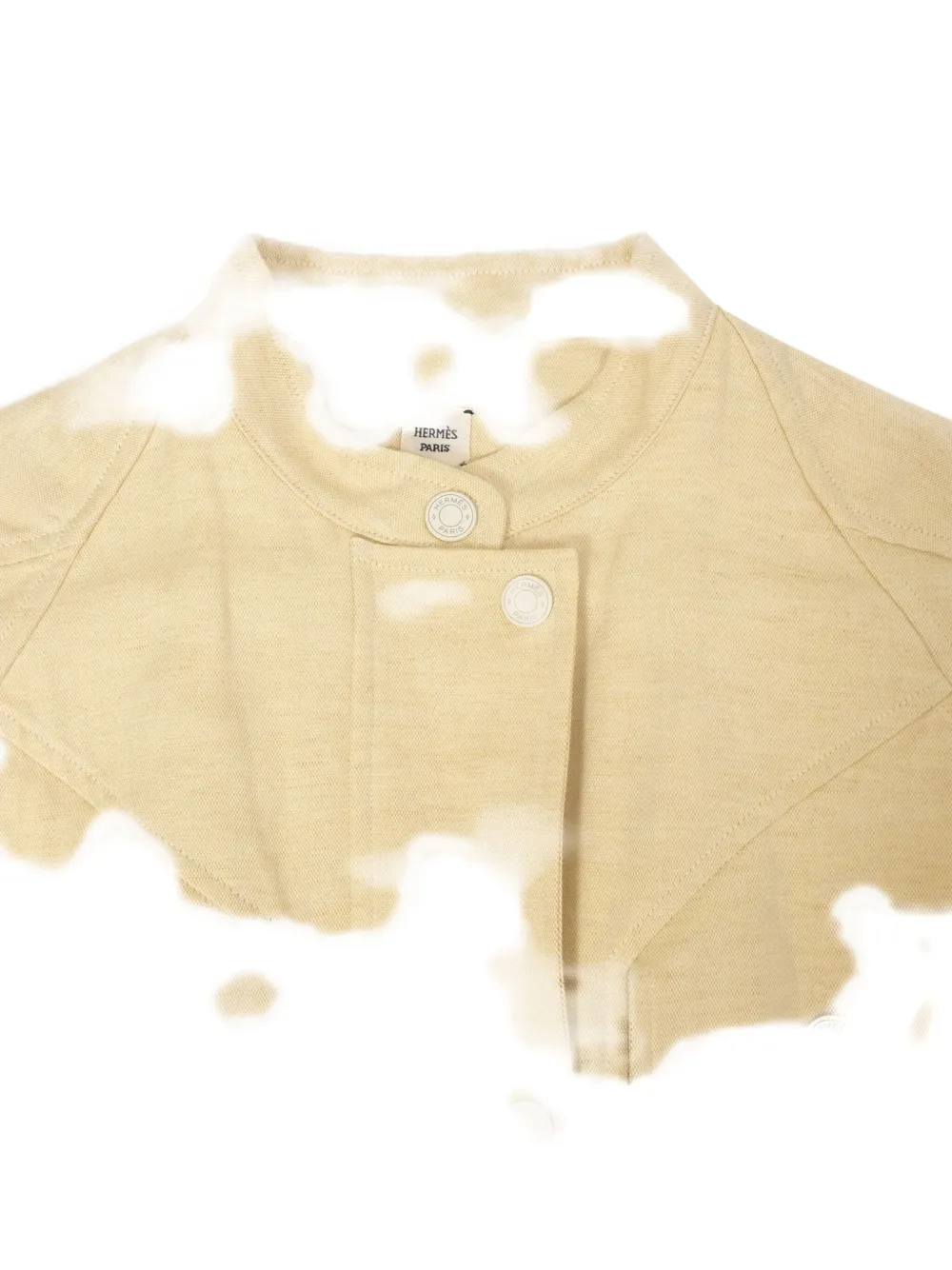 Pre-owned Hermes 820mm Drawstring Buttoned Jumpsuit In Neutral