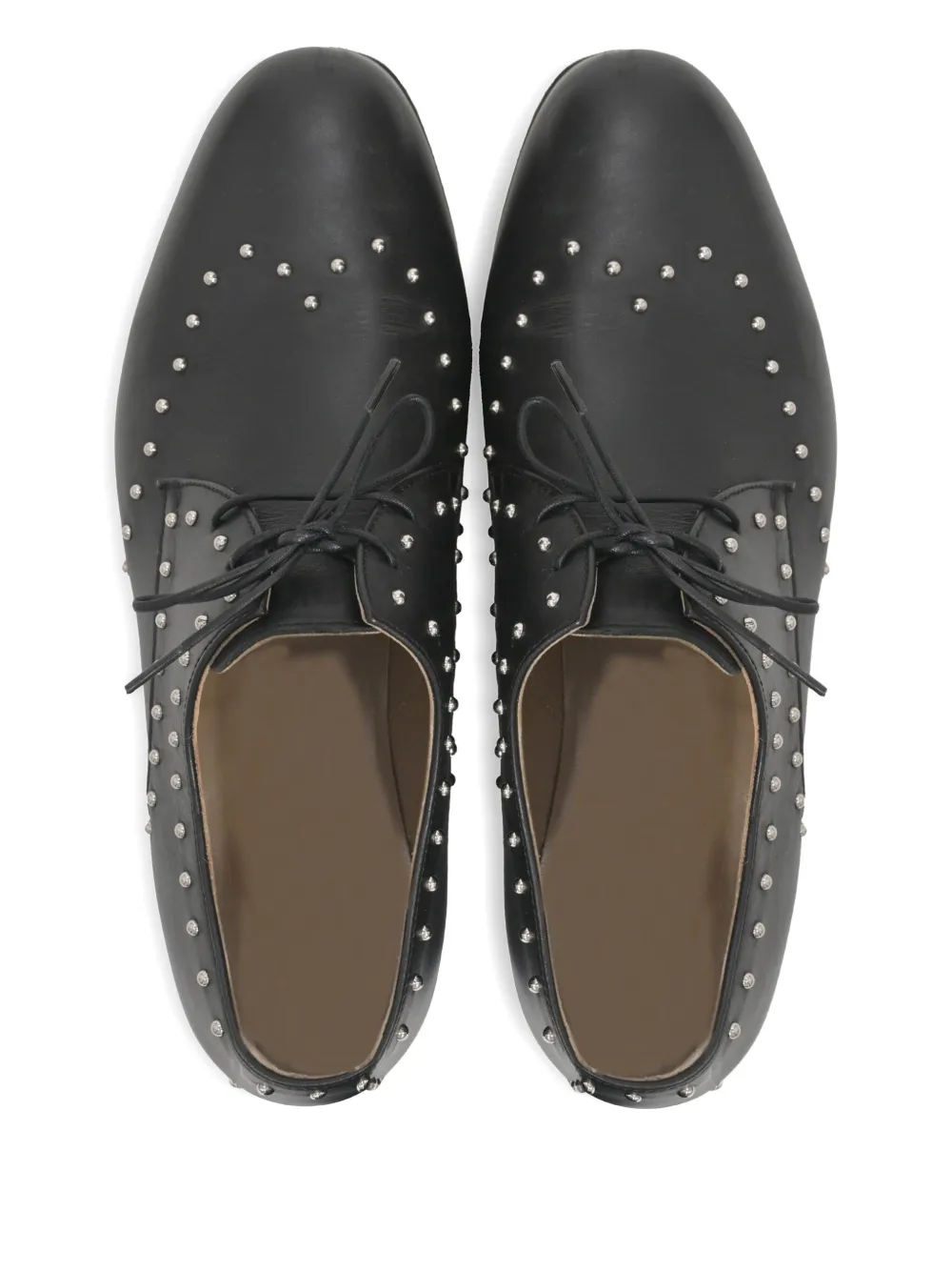 HERMES Pre-owned 200mm Oxfords Studded Loafers In Black