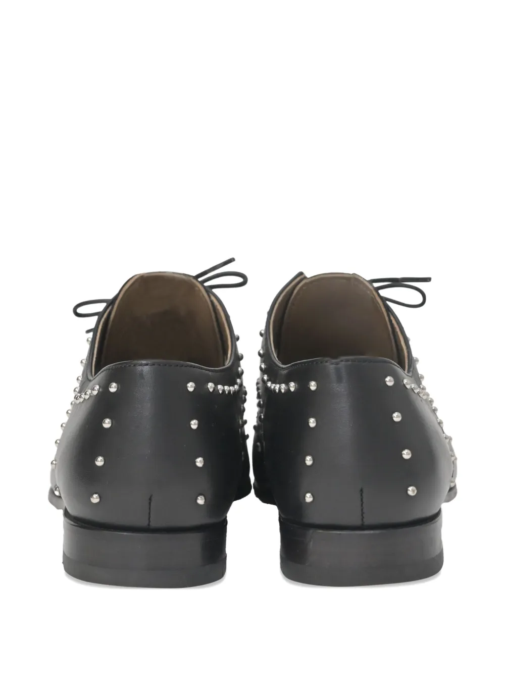 HERMES Pre-owned 200mm Oxfords Studded Loafers In Black