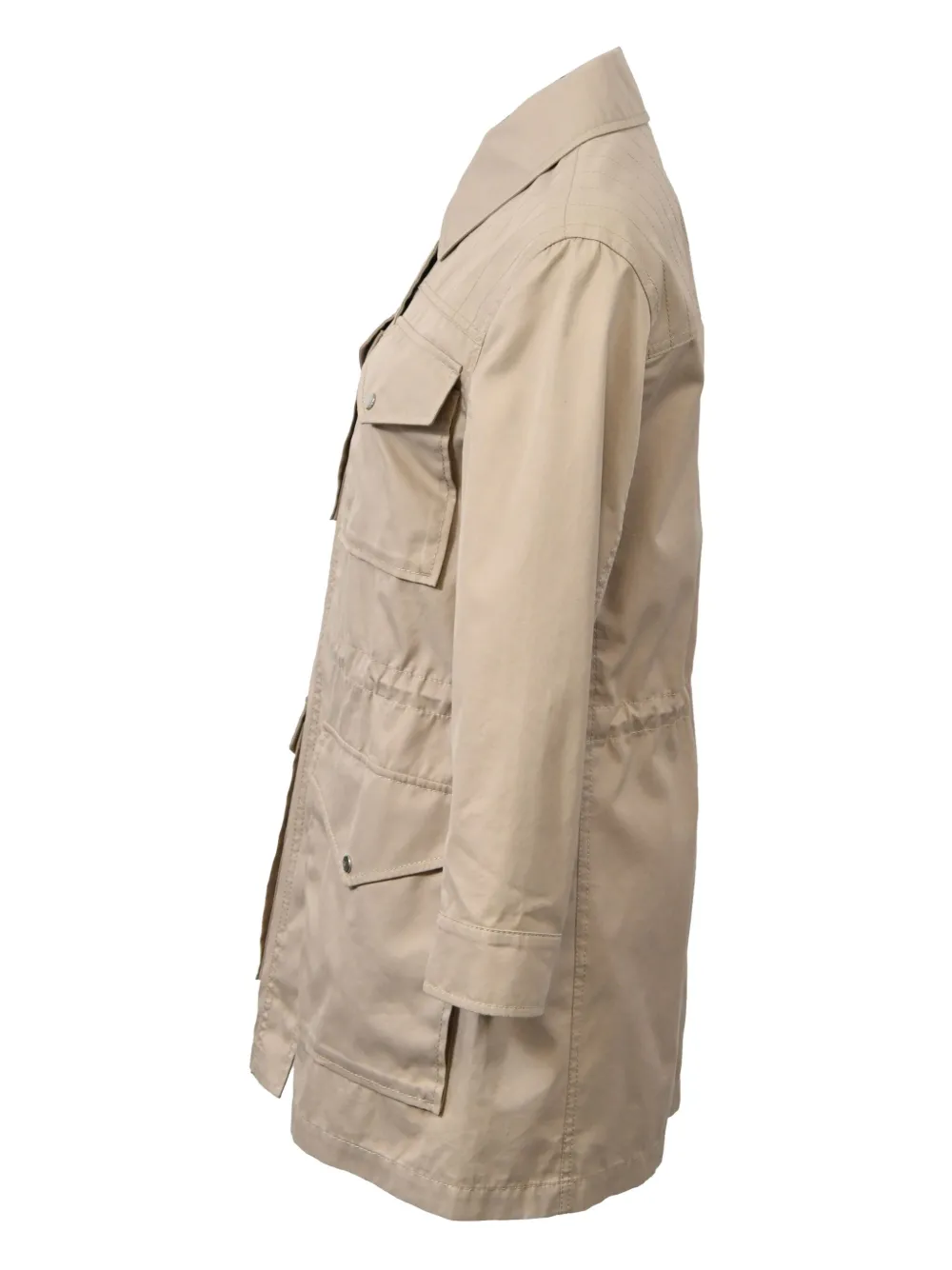 Pre-owned Hermes 750mm Chest Pockets Windbreaker Jacket In Neutral