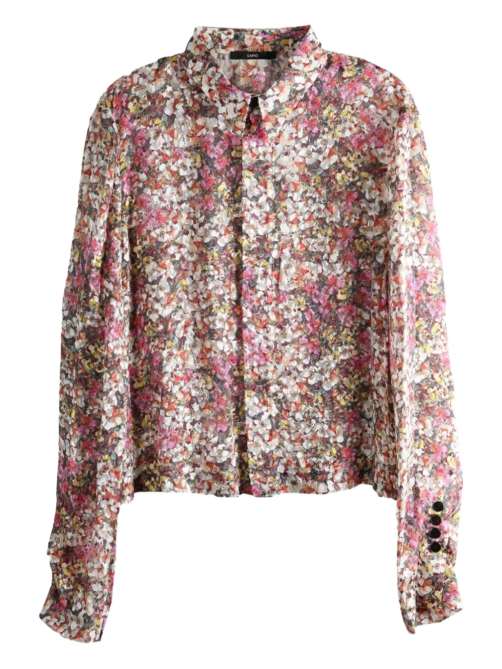 SAPIO Devoré floral shirt - ホワイト SAPIO Devoré floral shirt - ホワイト
