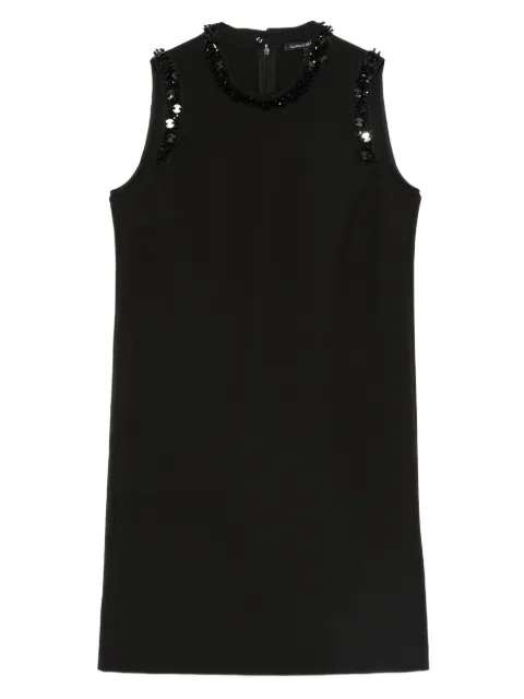 Luisa Cerano beaded-neck sleeveless mini dress