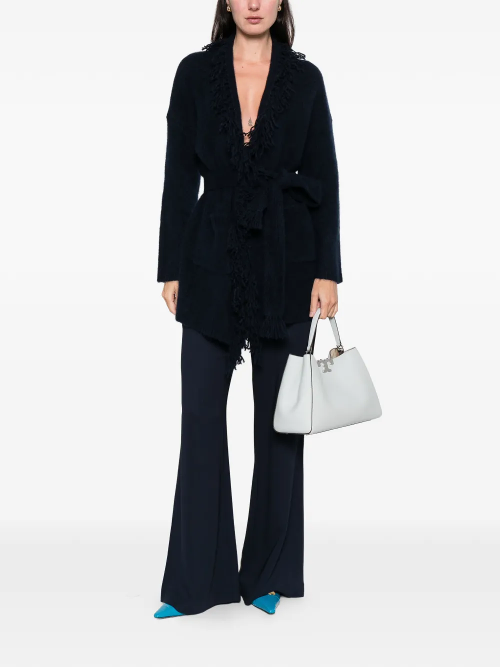 Hemisphere fringed belted cardigan | Cardigans | Image 2