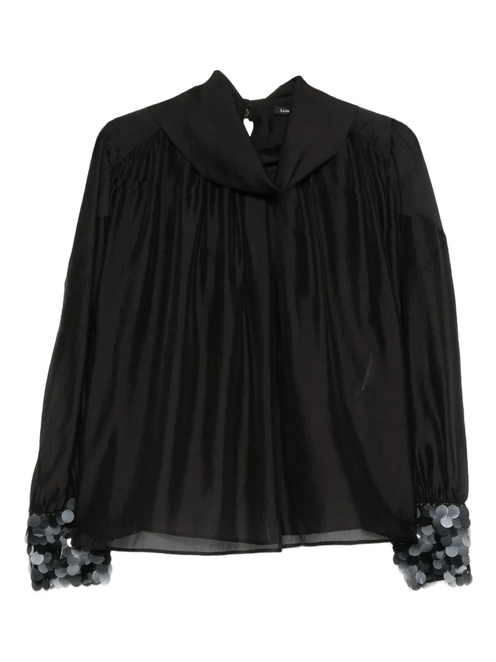 Luisa Cerano sequin-cuff top | Black | Image 1