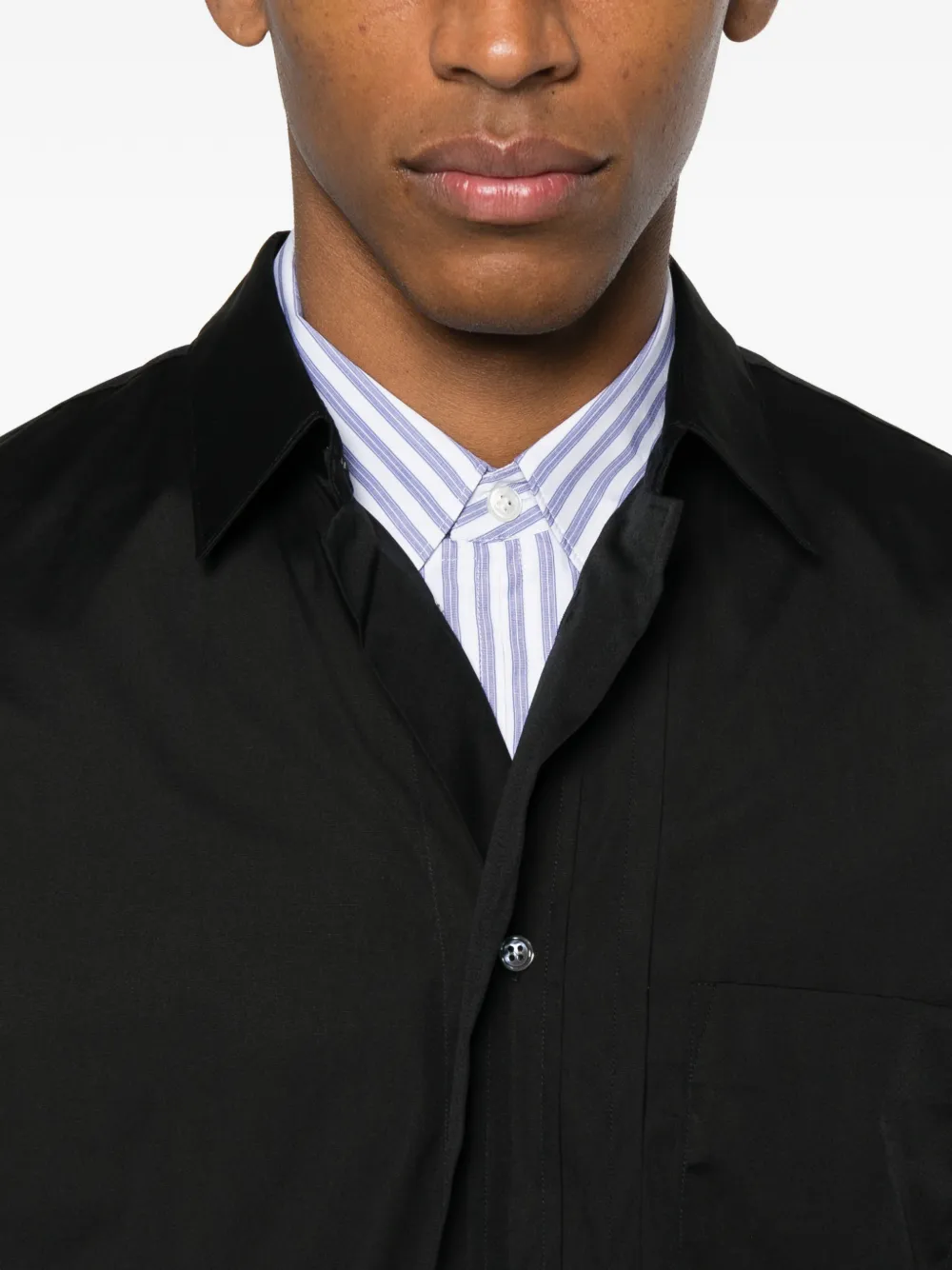 Comme Des Garçons Shirt Overhemd met borstzak en lange mouwen Zwart