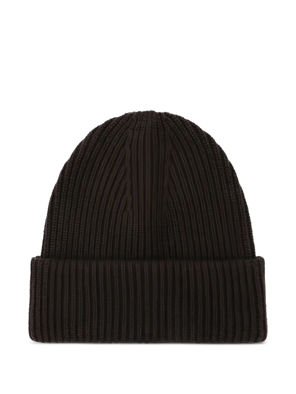 Almada Label ribbed cuffed beanie hat | Brown | Image 1